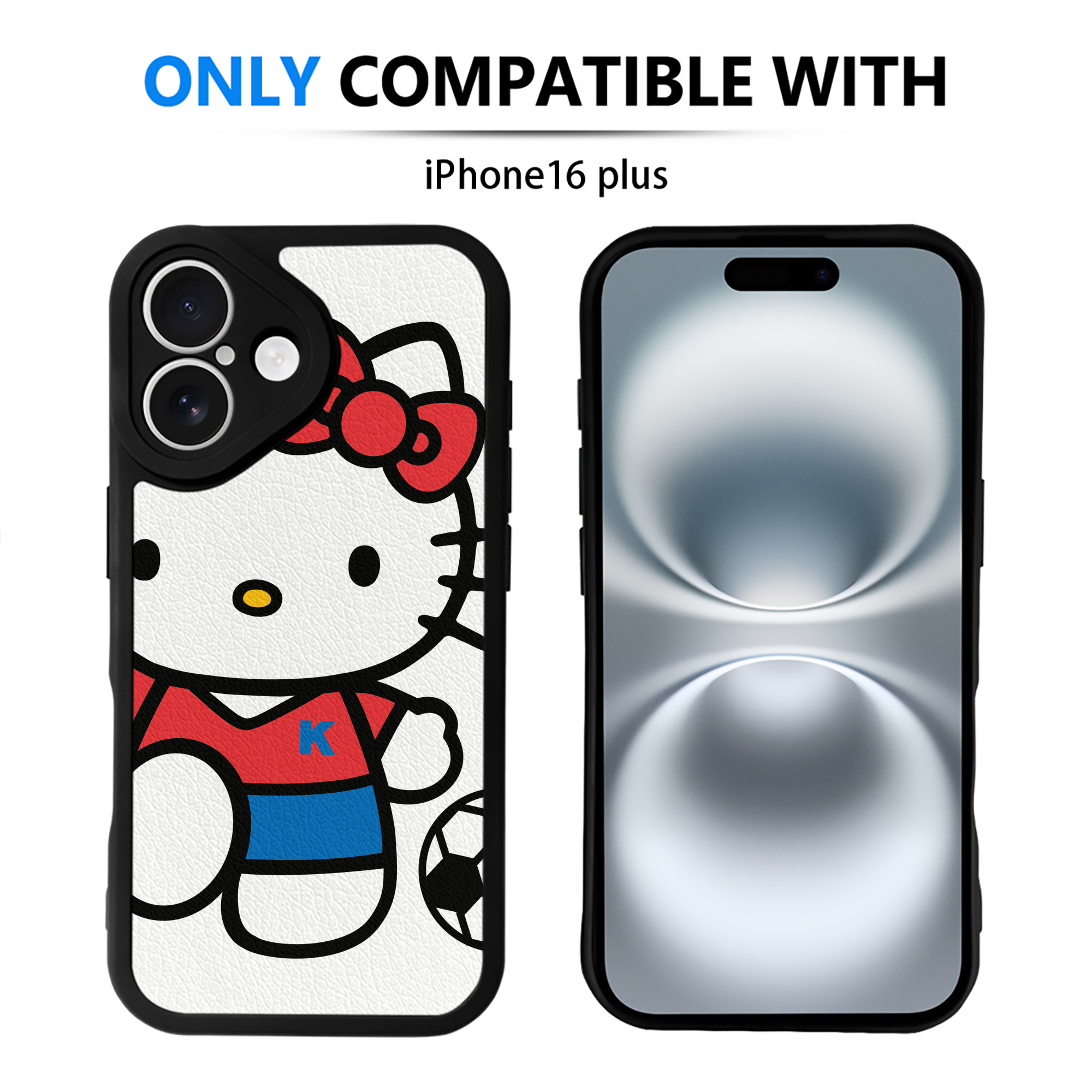 （画像用） Hello Kitty ハローキティ 【iPhone 16シリーズ対応】シリコンスマホケース（レザー調） 材質：シリコン